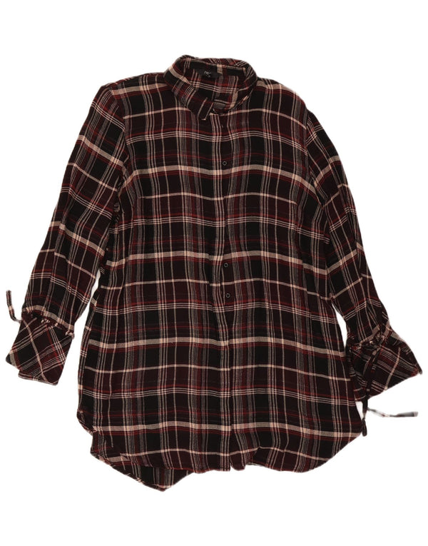 Next Womens Shirt Dress UK 18 XL Red Check Viscose