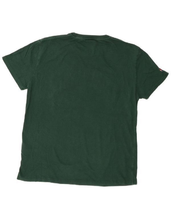 Superdry Herren Grafik-T-Shirt-Oberteil XL aus grüner Baumwolle