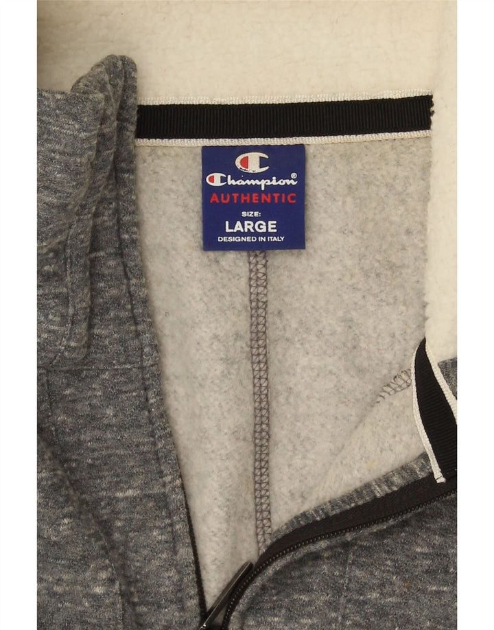 Champion Womens Tracksuit Top Jacket UK 14 Large Grey Flecked