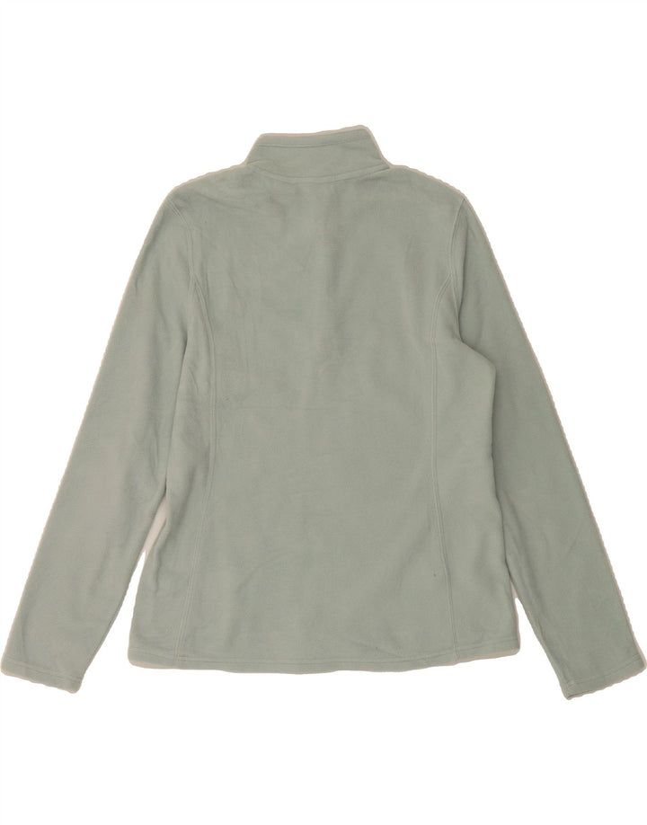 EDDIE BAUER Womens Zip Neck Fleece Jumper UK 14 Medium Green Polyester Vintage Eddie Bauer and Second-Hand Eddie Bauer from Messina Hembry 