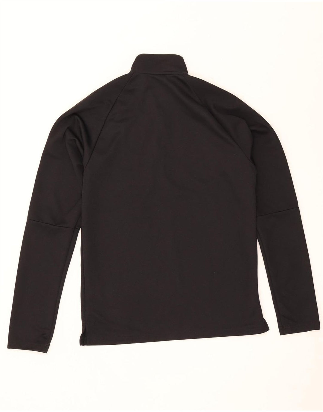 Adidas Mens Climalite Zip Neck Pullover Tracksuit Top Small Black Polyester