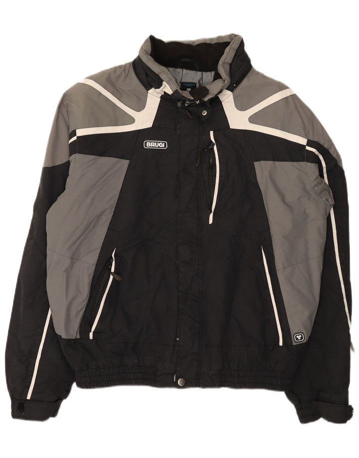 Brugi Mens Ski Jacket XL Black Colourblock