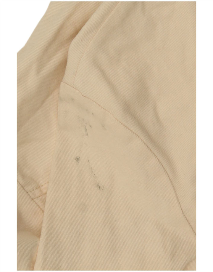 Zara Womens Crop Bomber Jacket UK 10 Petit Blanc Cassé