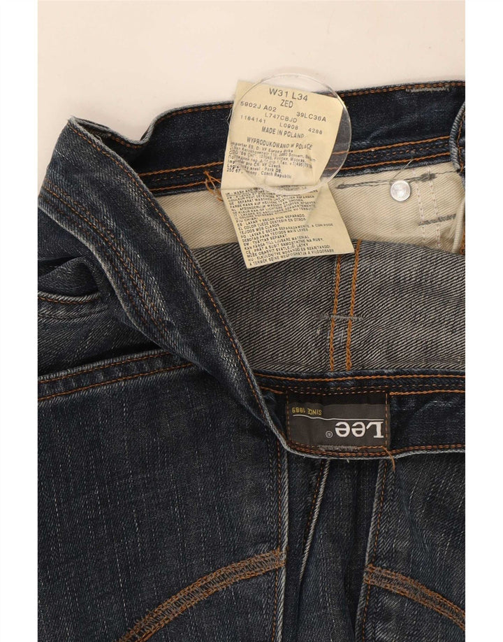 Lee Mens Zed Straight Jeans W31 L34 Blue Cotton