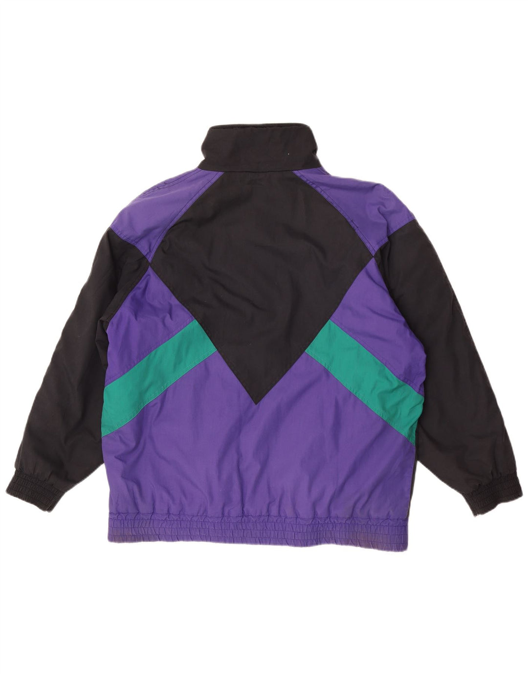 Vintage Womens Windbreaker Jacket UK 16 Large Multicoloured Colourblock