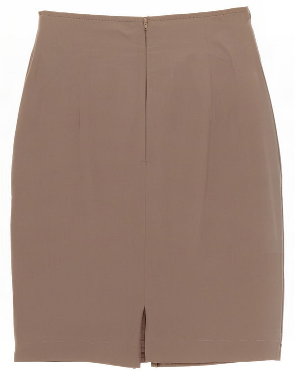 i Blues Damen Bleistiftrock IT 44 Medium W26 Beige Seide