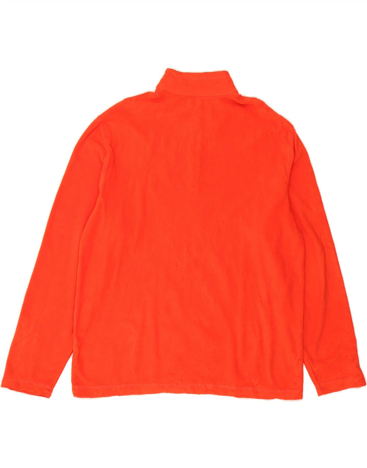 CHAPS Mens Zip Neck Fleece Jumper XL Orange Polyester Vintage Chaps and Second-Hand Chaps from Messina Hembry 