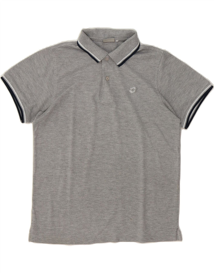 LOTTO Mens Polo Shirt Medium Grey Vintage Lotto and Second-Hand Lotto from Messina Hembry 