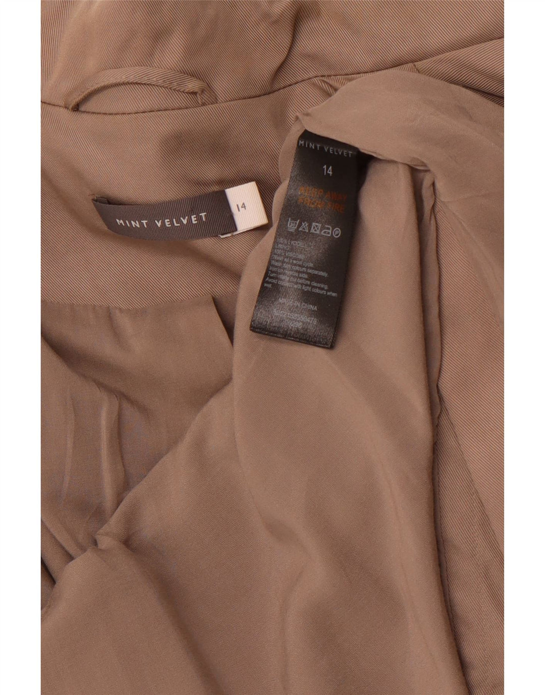 MINT VELVET Womens Utility Jacket UK 14 Medium  Brown Lyocell