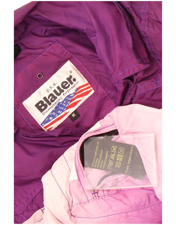 Blauer Womens Utility Jacket UK 12 Medium Purple Colourblock Polyamide