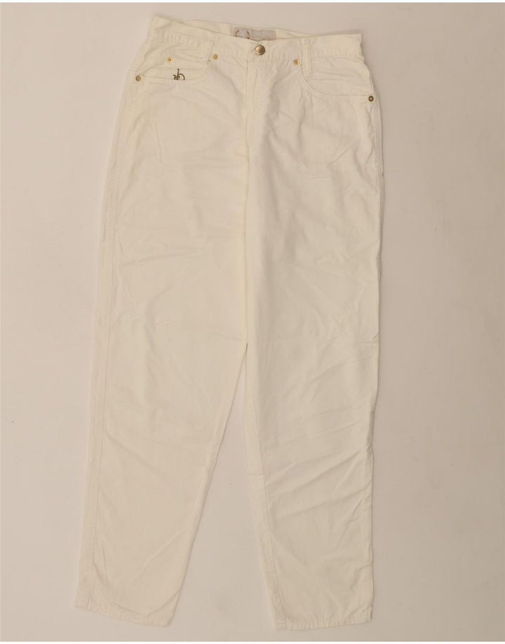 ROCCOBAROCCO Womens Tapered Jeans W30 L30 Off White Cotton Vintage Roccobarocco and Second-Hand Roccobarocco from Messina Hembry 