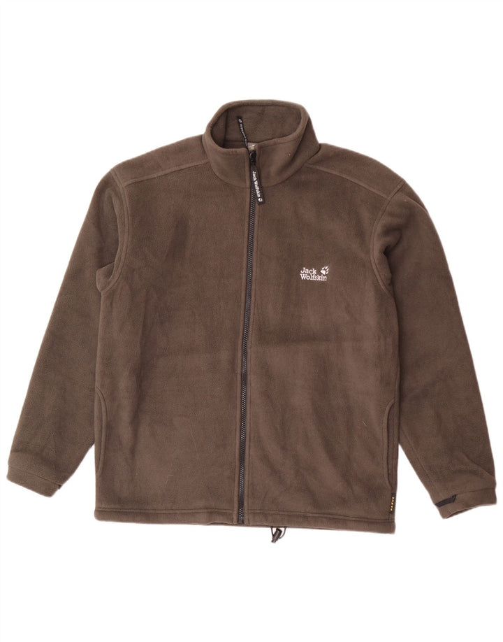 Jack Wolfskin Mens Liner Fleece Jacket UK 34 Small Grey Polyester