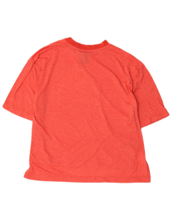Adidas Womens Graphic T-Shirt Top UK 12/14 Medium Red Polyester