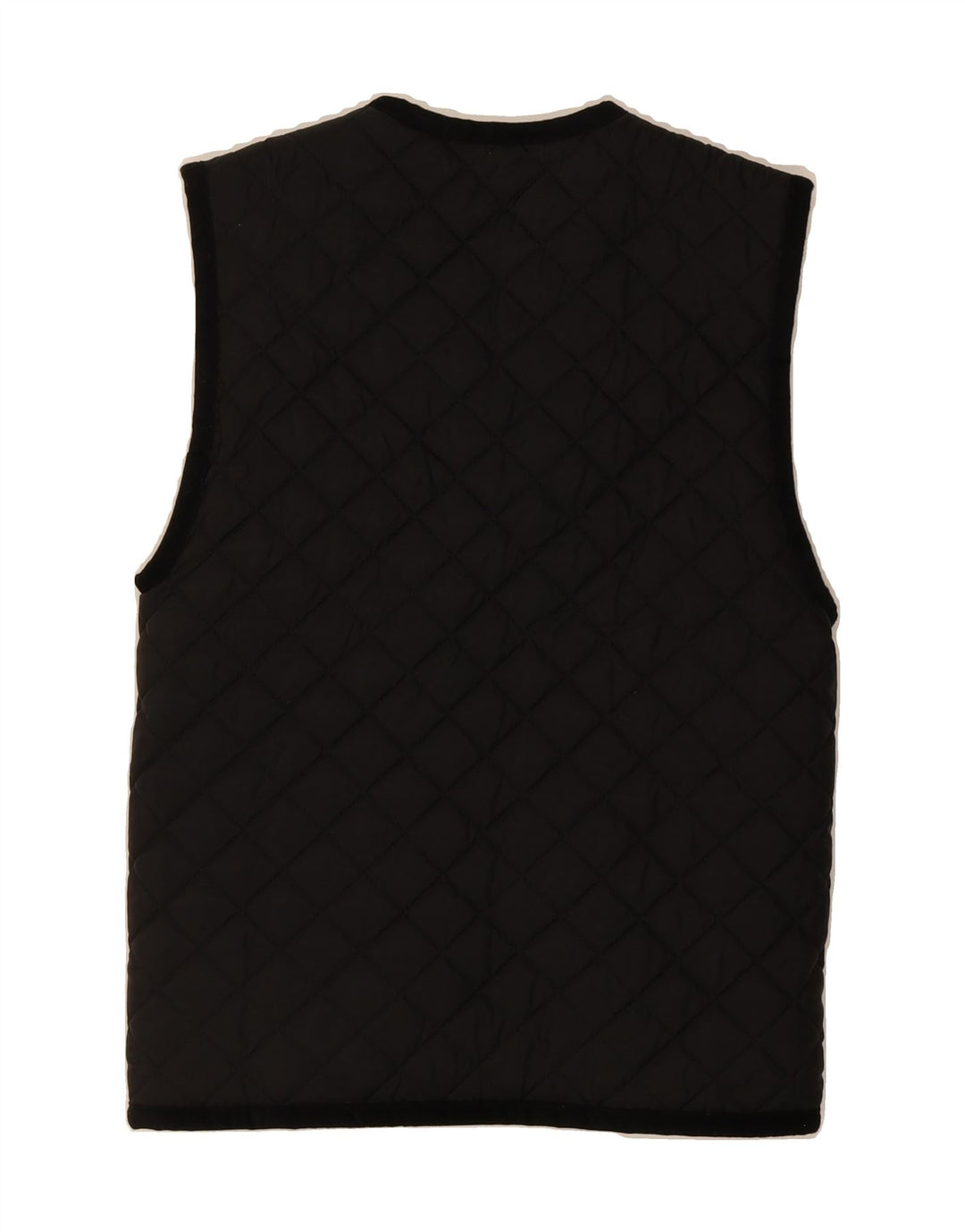 VINTAGE Womens Quilted Gilet UK 12 Medium Black Vintage Vintage and Second-Hand Vintage from Messina Hembry 