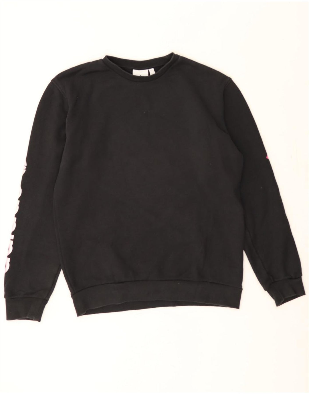 ADIDAS Mens Graphic Sweatshirt Jumper Small Black Cotton Vintage Adidas and Second-Hand Adidas from Messina Hembry 