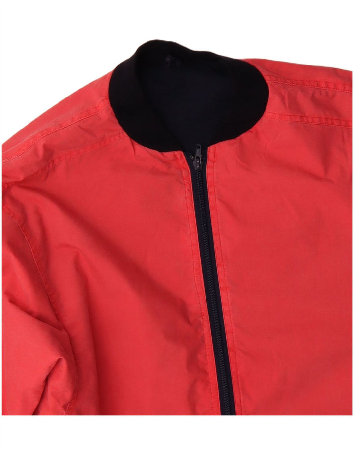 VINTAGE Mens Bomber Jacket UK 36 Small Pink Cotton