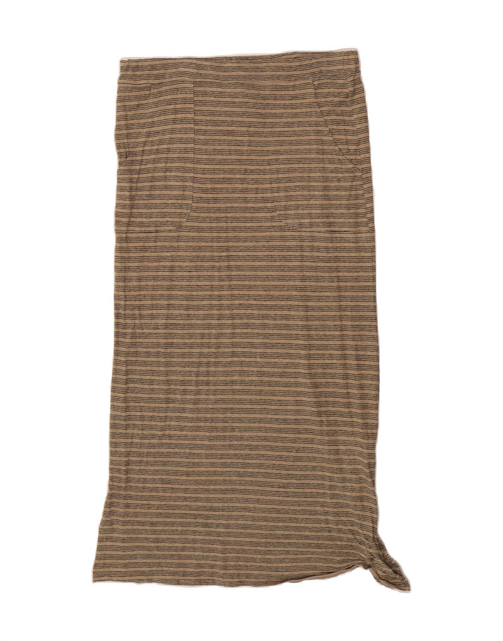PRANA Womens Straight Skirt Medium W30  Beige Striped Hemp Vintage Prana and Second-Hand Prana from Messina Hembry 
