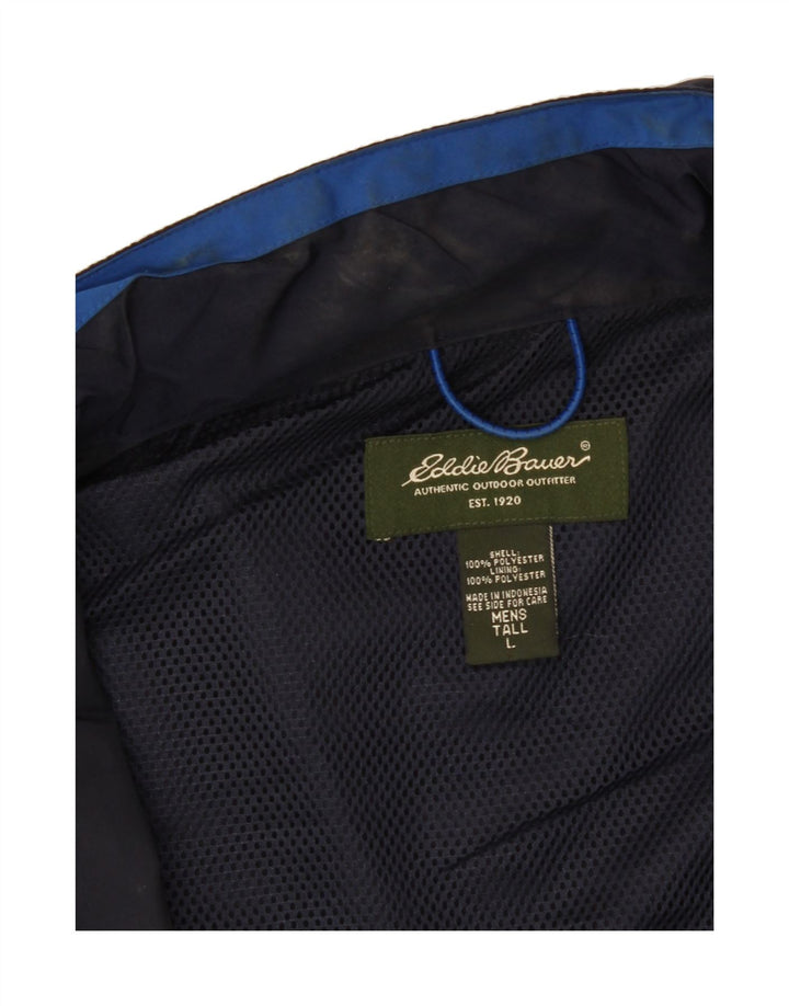 EDDIE BAUER Mens Rain Jacket UK 40 Large Navy Blue Polyester Vintage Eddie Bauer and Second-Hand Eddie Bauer from Messina Hembry 