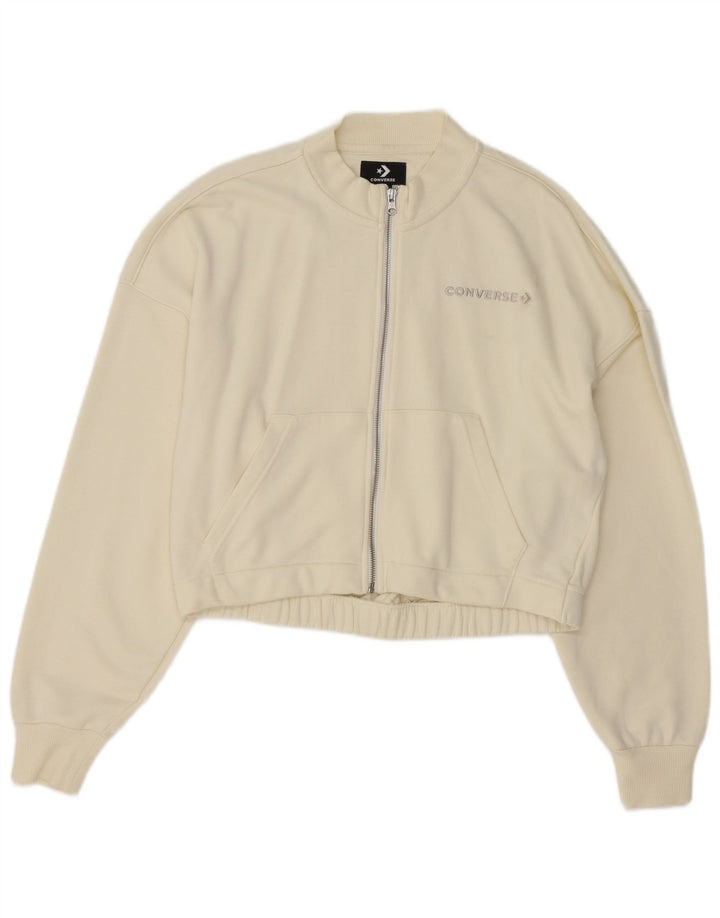 Converse Womens Tracksuit Top Jacket UK 14 Medium White