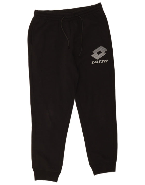 Pantaloni da tuta con grafica da uomo Lotto Joggers in cotone nero medio