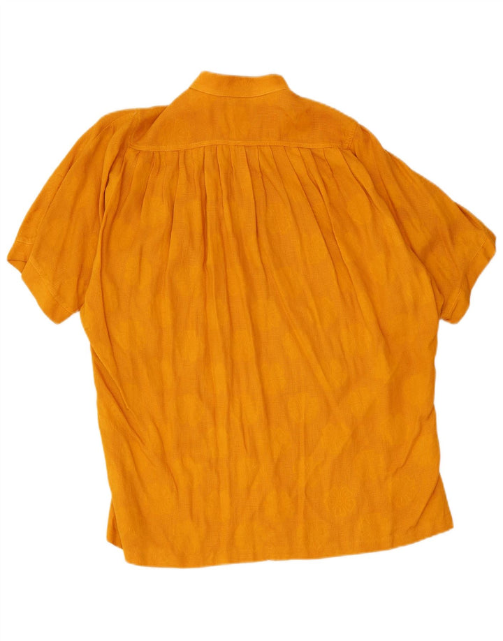 Camicetta pullover da donna vintage EU 40 giallo medio floreale