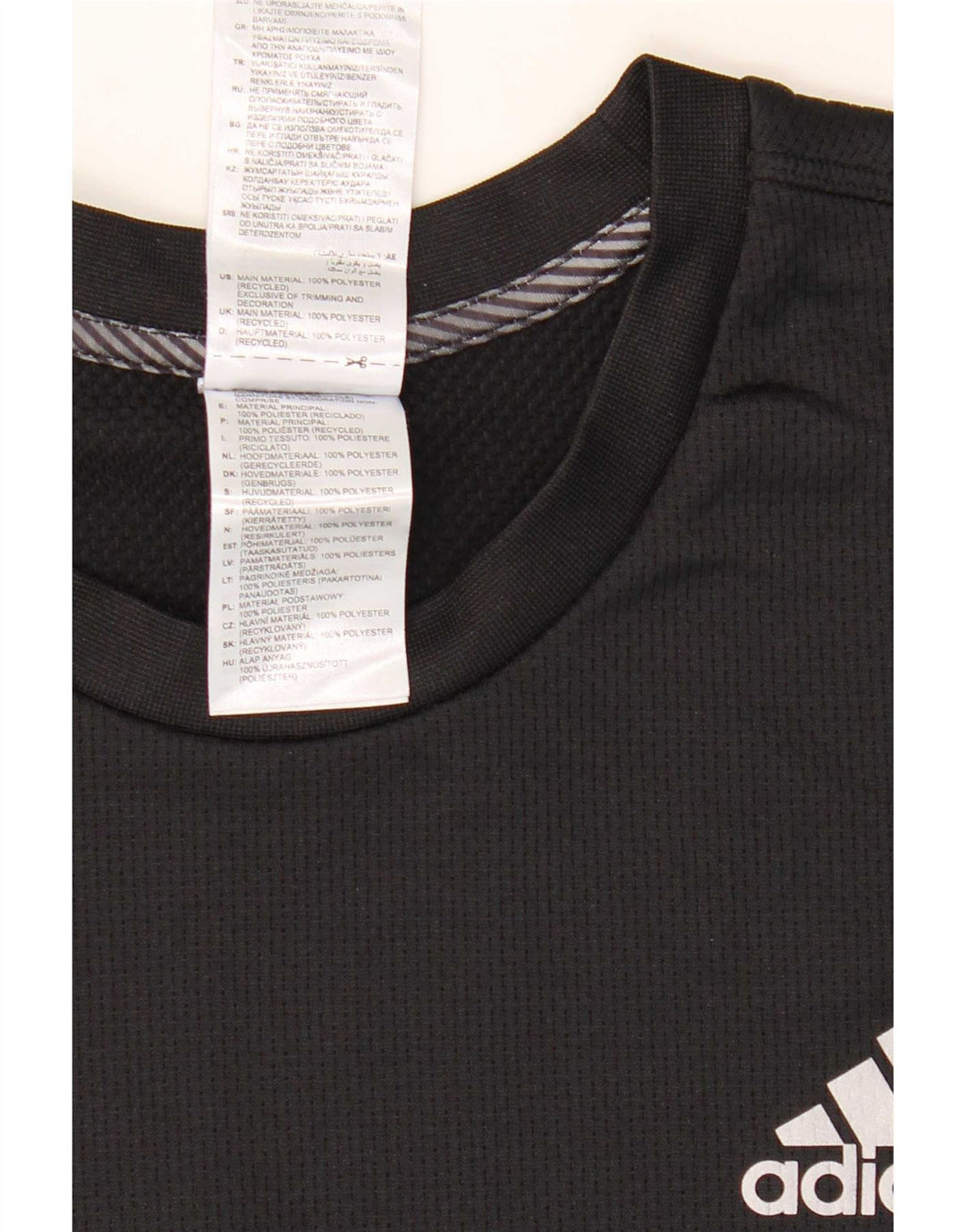Adidas Mens Aeroready Top Long Sleeve Large Black Colourblock Polyester