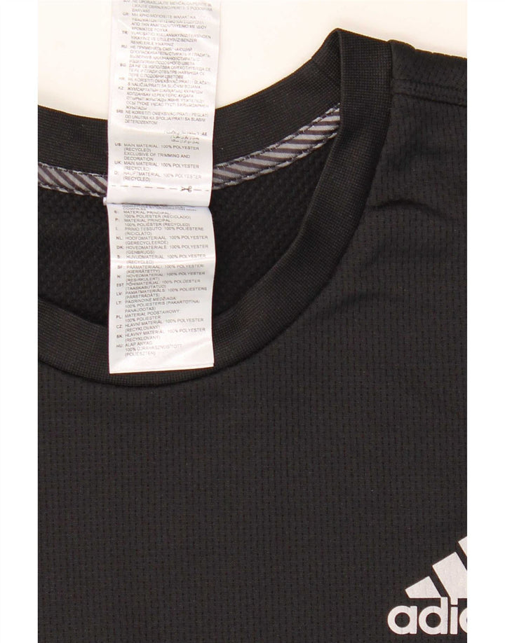 Adidas Mens Aeroready Top Long Sleeve Large Black Colourblock Polyester