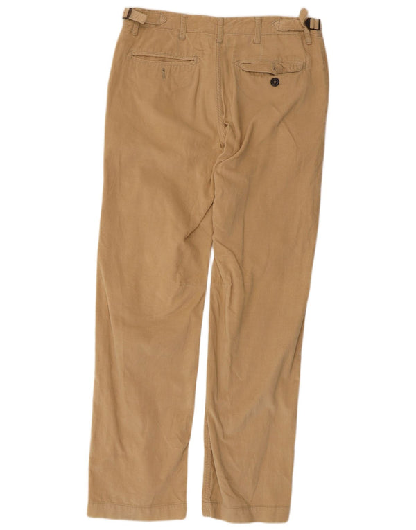 Pantaloni dritti in velluto a coste da uomo Zara EU 40 medio W31 L31 cotone beige
