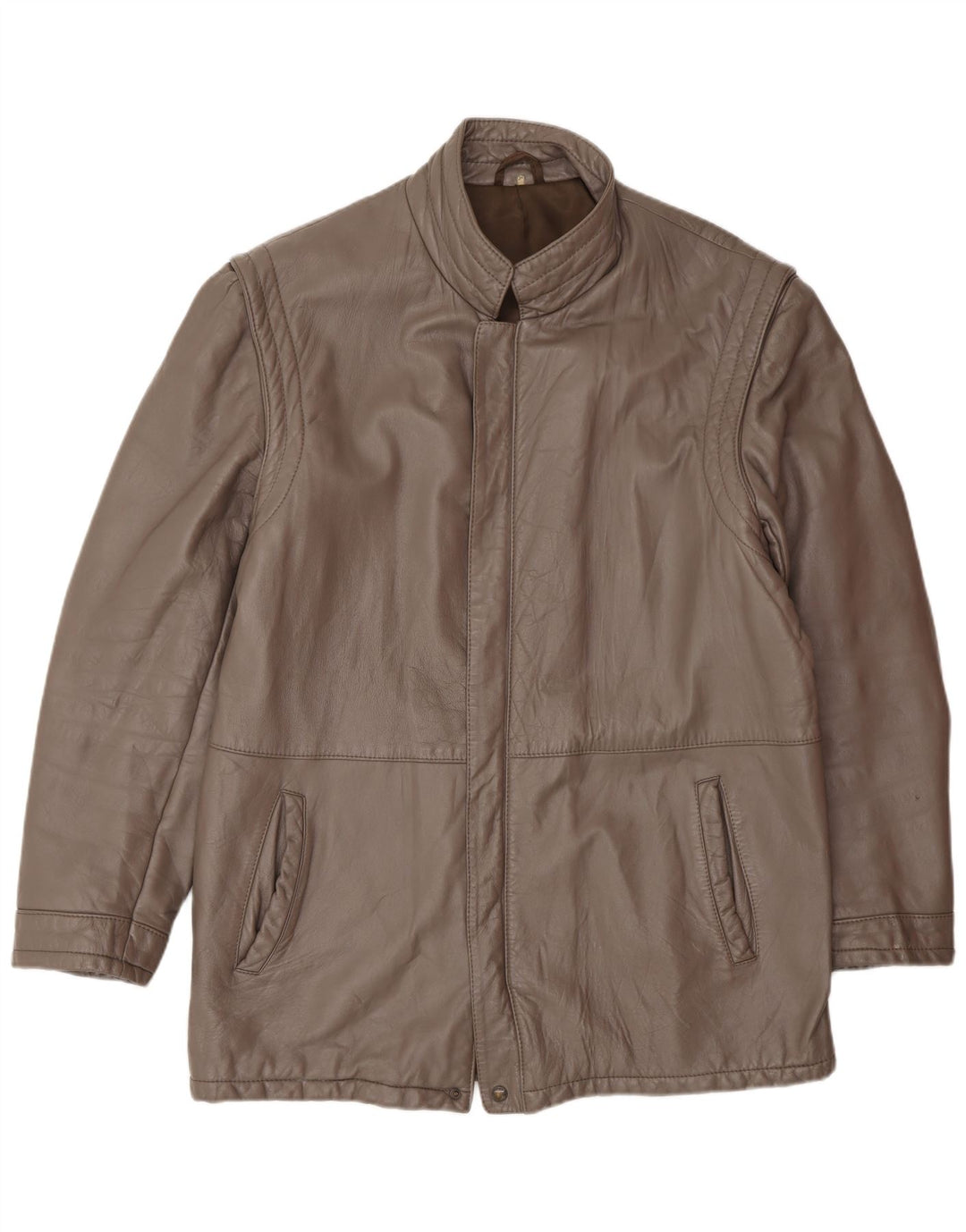 Vintage Mens Leather Jacket UK 40 Large Brown