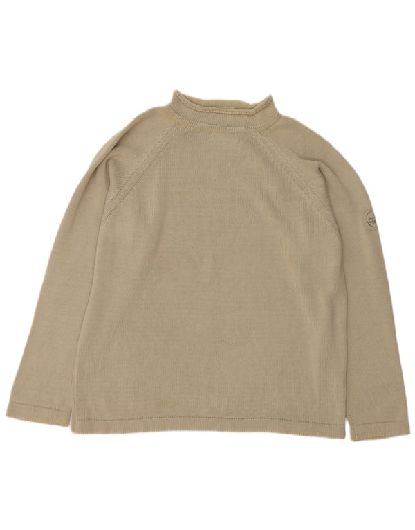 Murphy & Nye Mens Sailmakers Turtle Neck Jumper Sweater Medium Beige Cotton