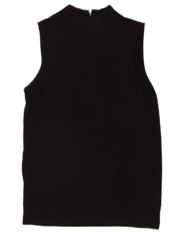 Reiss Top sin mangas para mujer UK 44 Large Viscosa negra