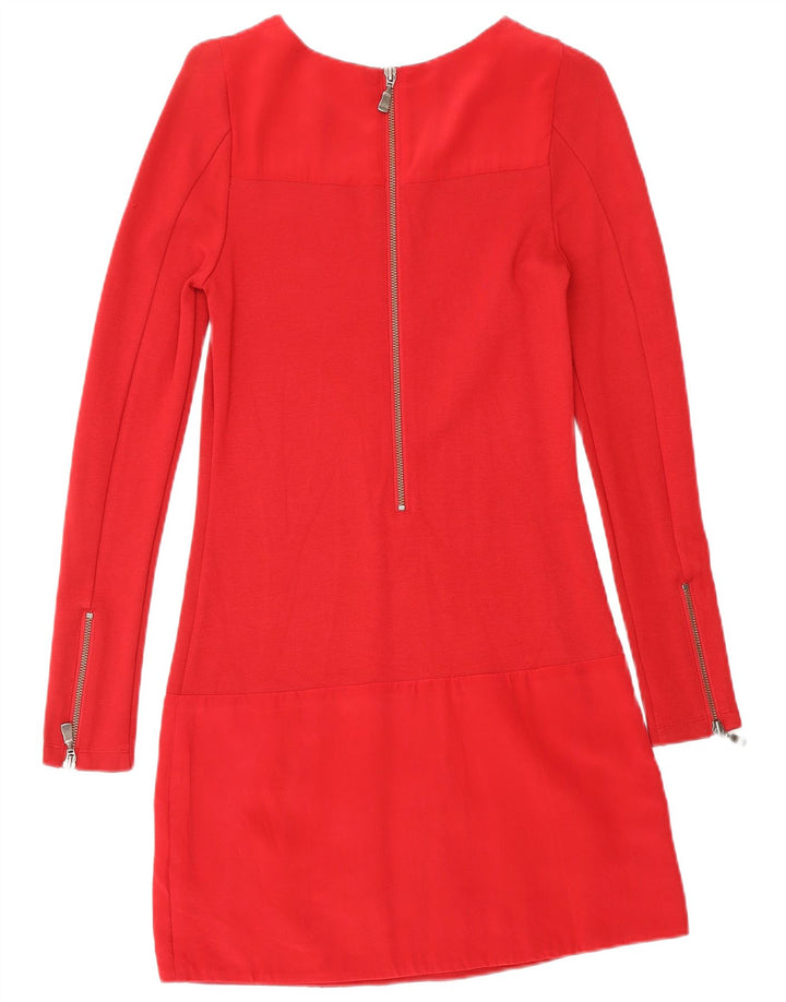 TED BAKER Womens Long Sleeve Basic Dress Size 1 XS Red