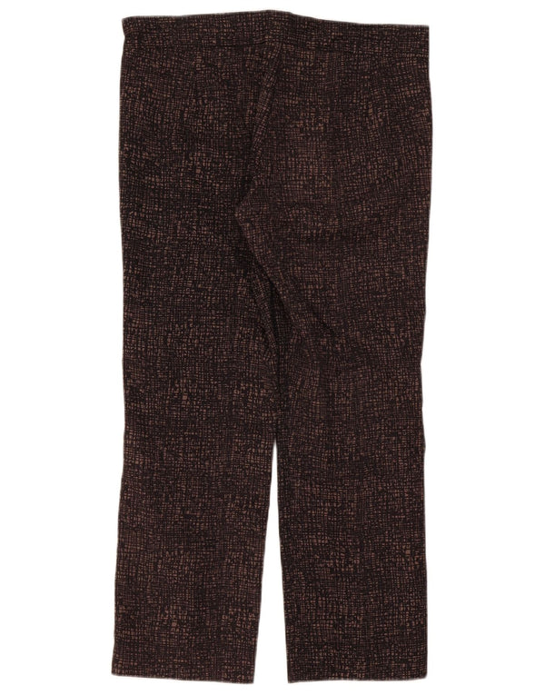 French Connection Womens Cropped Trousers UK 10 Small W32 L26 Brown Flecked