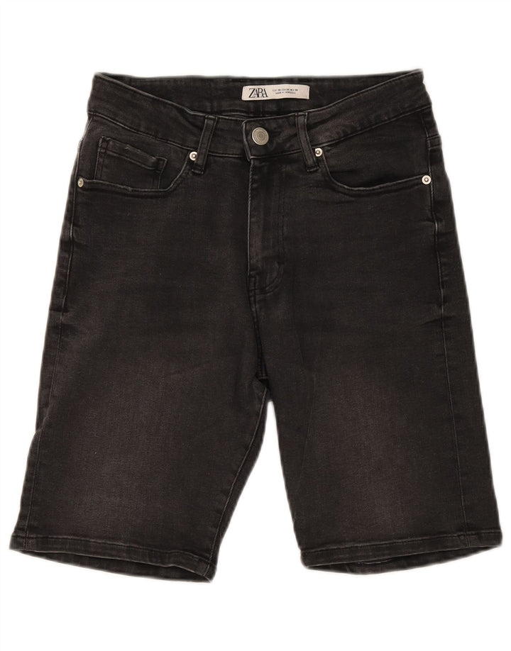 ZARA Mens Denim Shorts EU 38 Small W30  Grey
