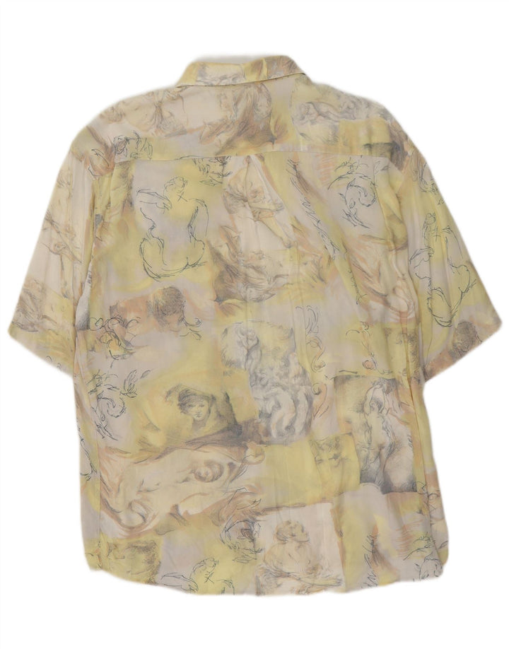 MAC FASHION Mens Short Sleeve Shirt Medium Multicoloured Patchwork Viscose