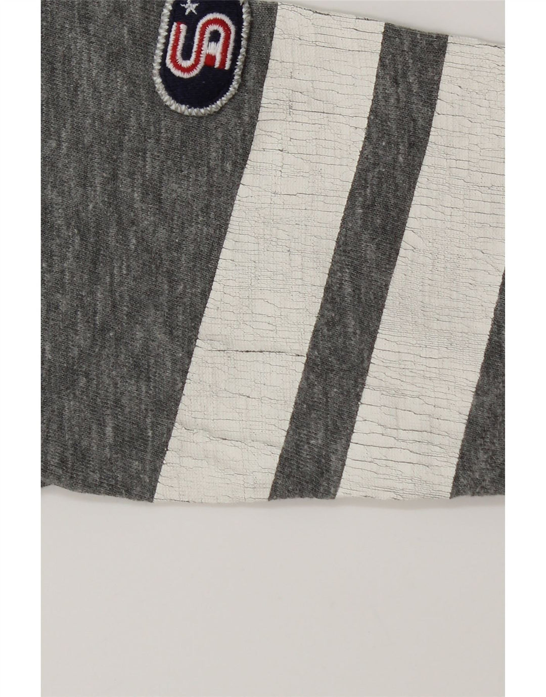 Superdry Womens Graphic Top 3/4 Sleeve UK 14 Medium Grey Cotton