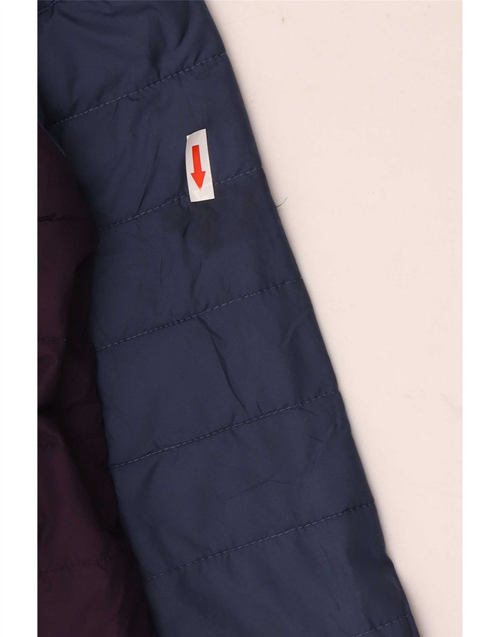Columbia Mens Hooded Padded Jacket UK 36 Small Blue Colourblock Polyester