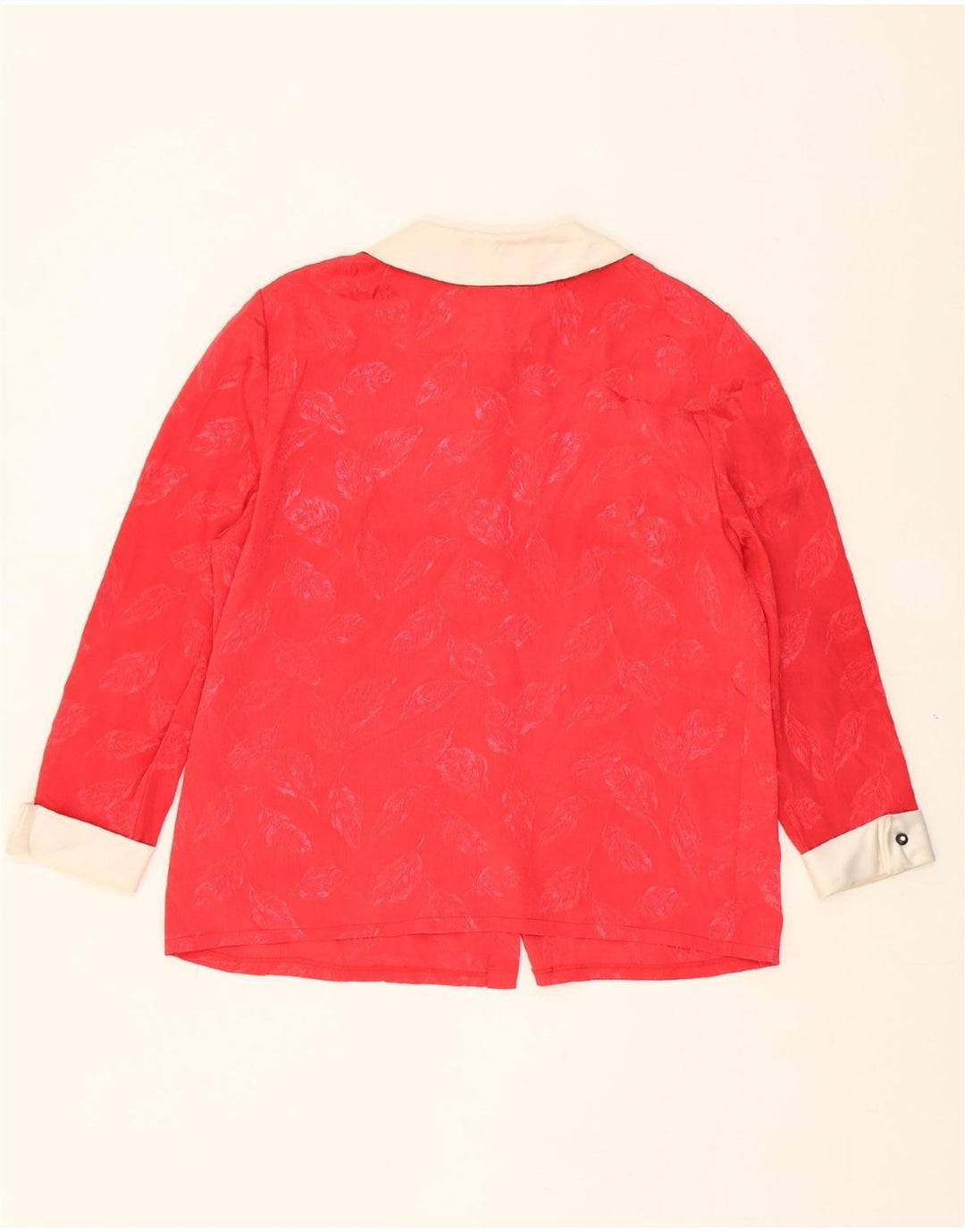 LUISA SPAGNOLI Womens Abstract Pattern Shirt Blouse IT 48 XL Red Vintage Luisa Spagnoli and Second-Hand Luisa Spagnoli from Messina Hembry 