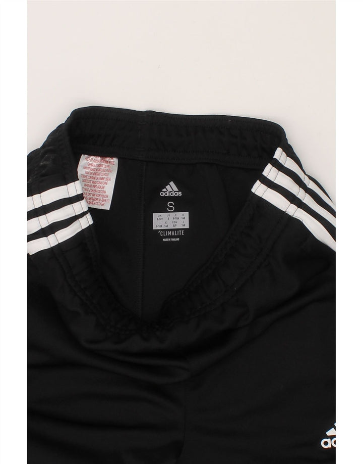 ADIDAS Boys Climalite Tracksuit Trousers 9-10 Years Small  Black Polyester Vintage Adidas and Second-Hand Adidas from Messina Hembry 