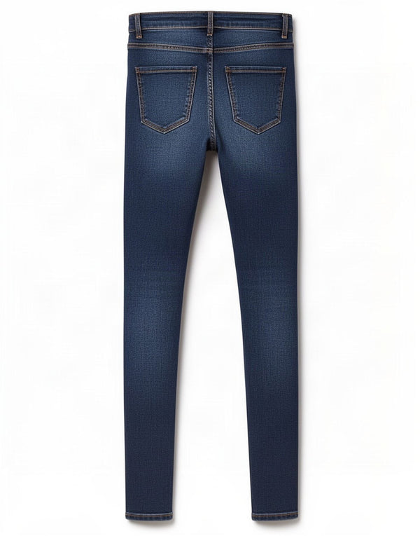 Zara Womens Trafaluc Skinny Jeans EU 38 Pequeno W28 L28 Azul Marinho Listrado