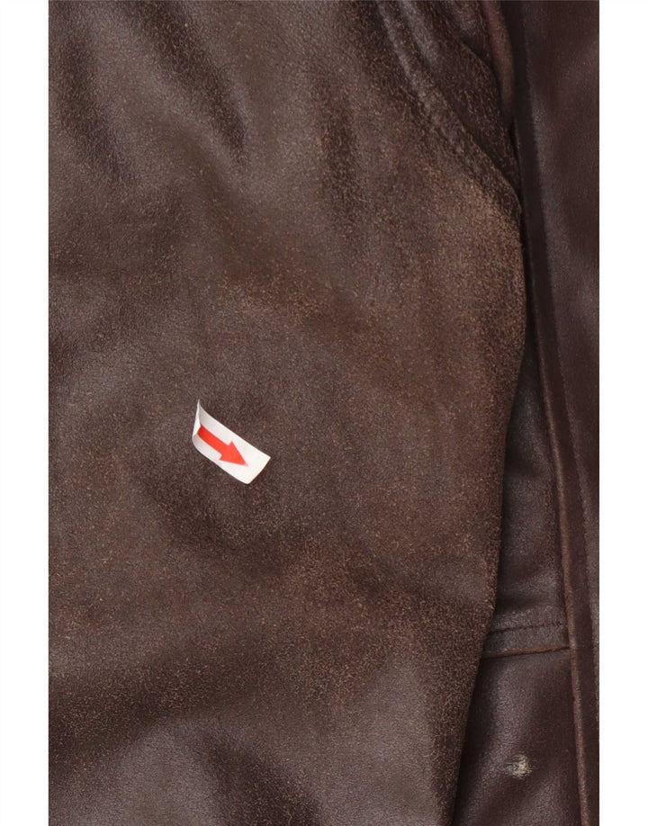 Vintage Mens Leather Jacket UK 40 Large Brown