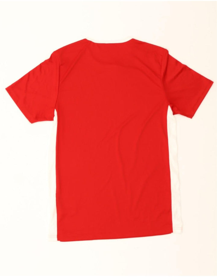 ADIDAS Mens Climalite T-Shirt Top Medium Red Polyester Vintage Adidas and Second-Hand Adidas from Messina Hembry 