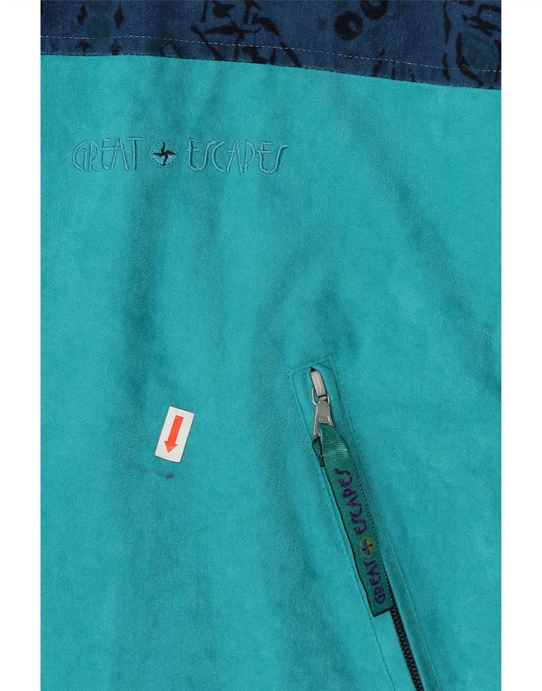 GREAT ESCAPES Mens Tracksuit Top Jacket Size 38 Medium Blue Colourblock Vintage Great Escapes and Second-Hand Great Escapes from Messina Hembry 