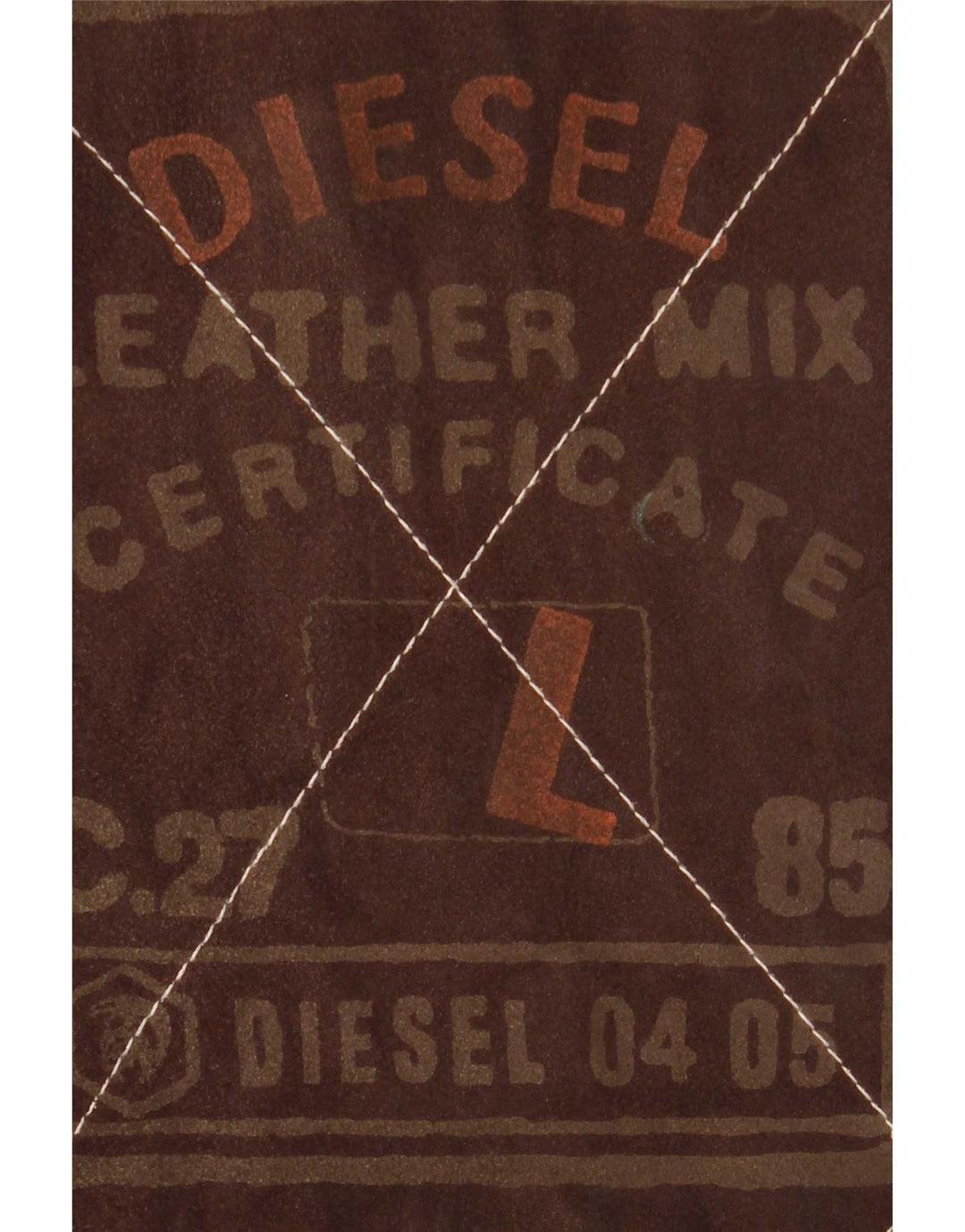 Diesel Herre Vendbar jakke UK 40 Large Brown Plaid Læder