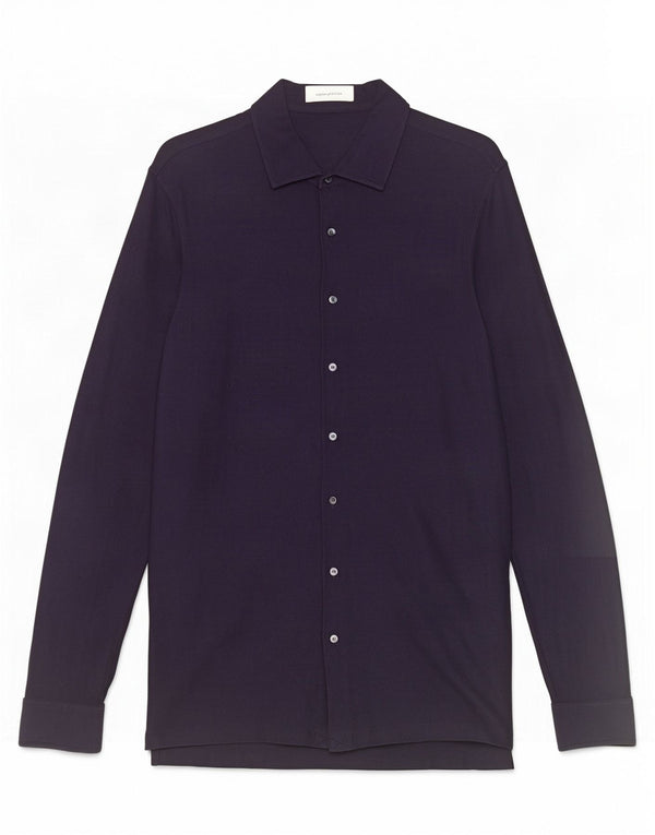 Ermenegildo Zegna Herrenhemd IT 50 Mittelmarineblaue Baumwolle