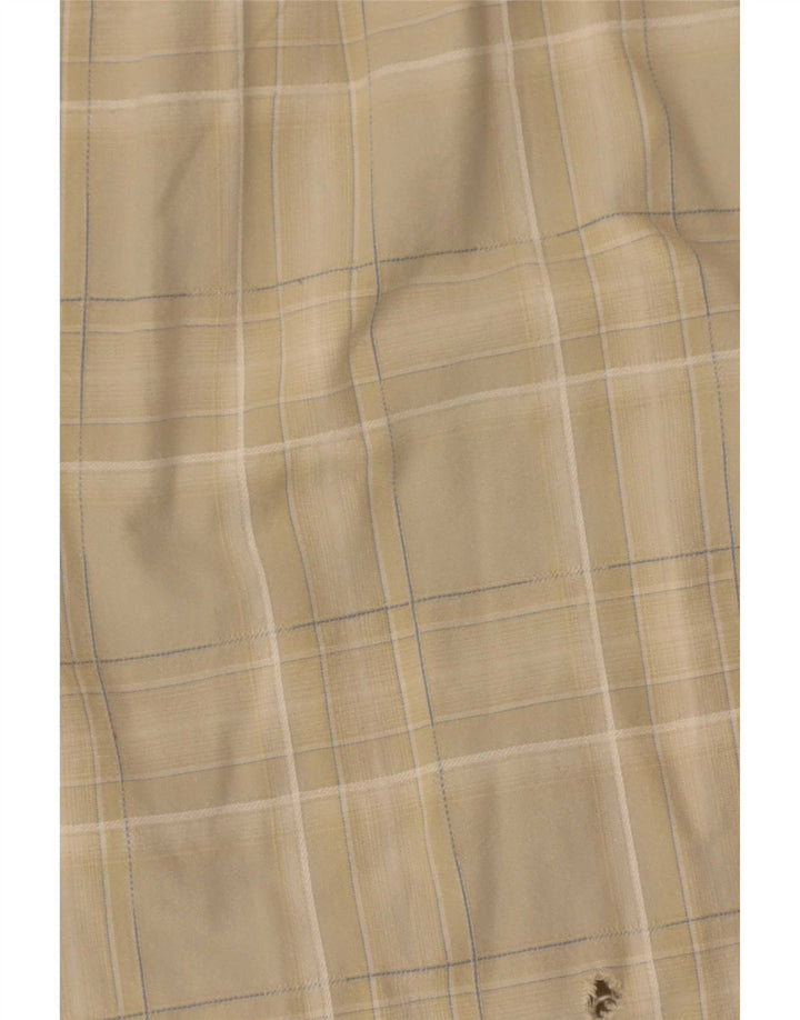 Camel Active Kortærmet Herreskjorte XL Beige Ternet