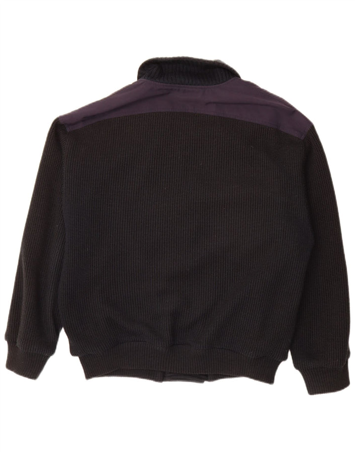 Vintage Mens Double Breasted Cardigan Sweater IT 48 Medium Navy Blue