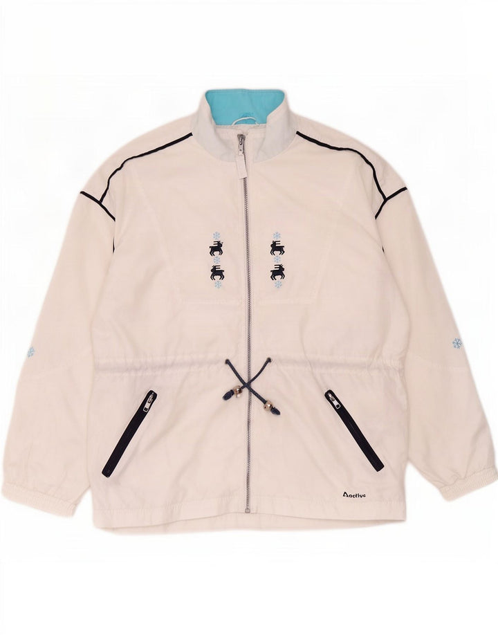 Active træningsdragt til mænd Topjakke Medium White Polyester