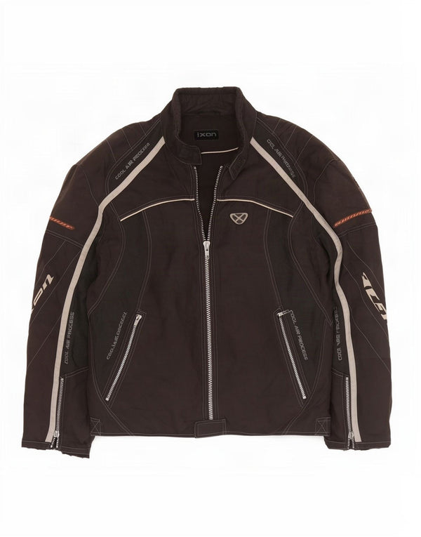 Ixon Mens Motorcycle Graphic Racer Jacket UK 38 Medium Black Polyester
