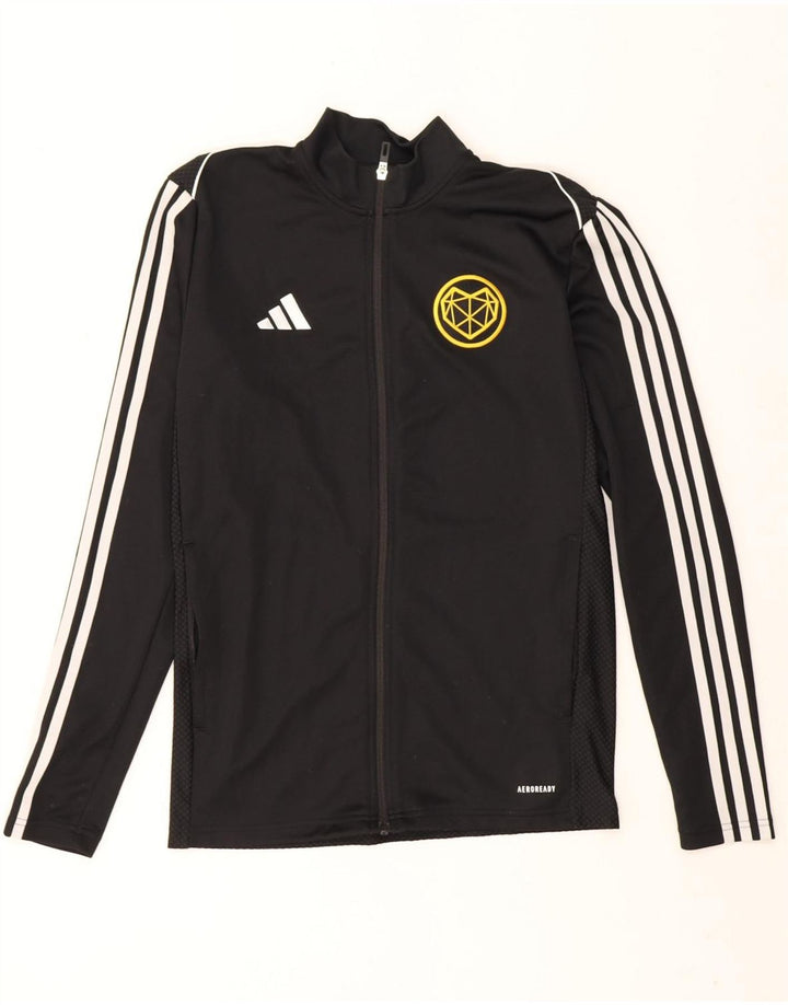 Giacca da ginnastica da uomo Adidas Aeroready Slim Fit, piccola, in poliestere nero